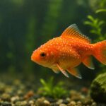 Goldfish receiving ich treatment with medication in a clean, filtered aquarium.