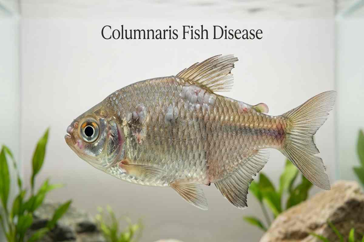 Fish showing visible Columnaris disease symptoms